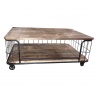 Table basse cage industrielle