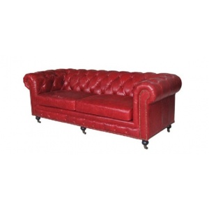 Canapé Chesterfield 3p red