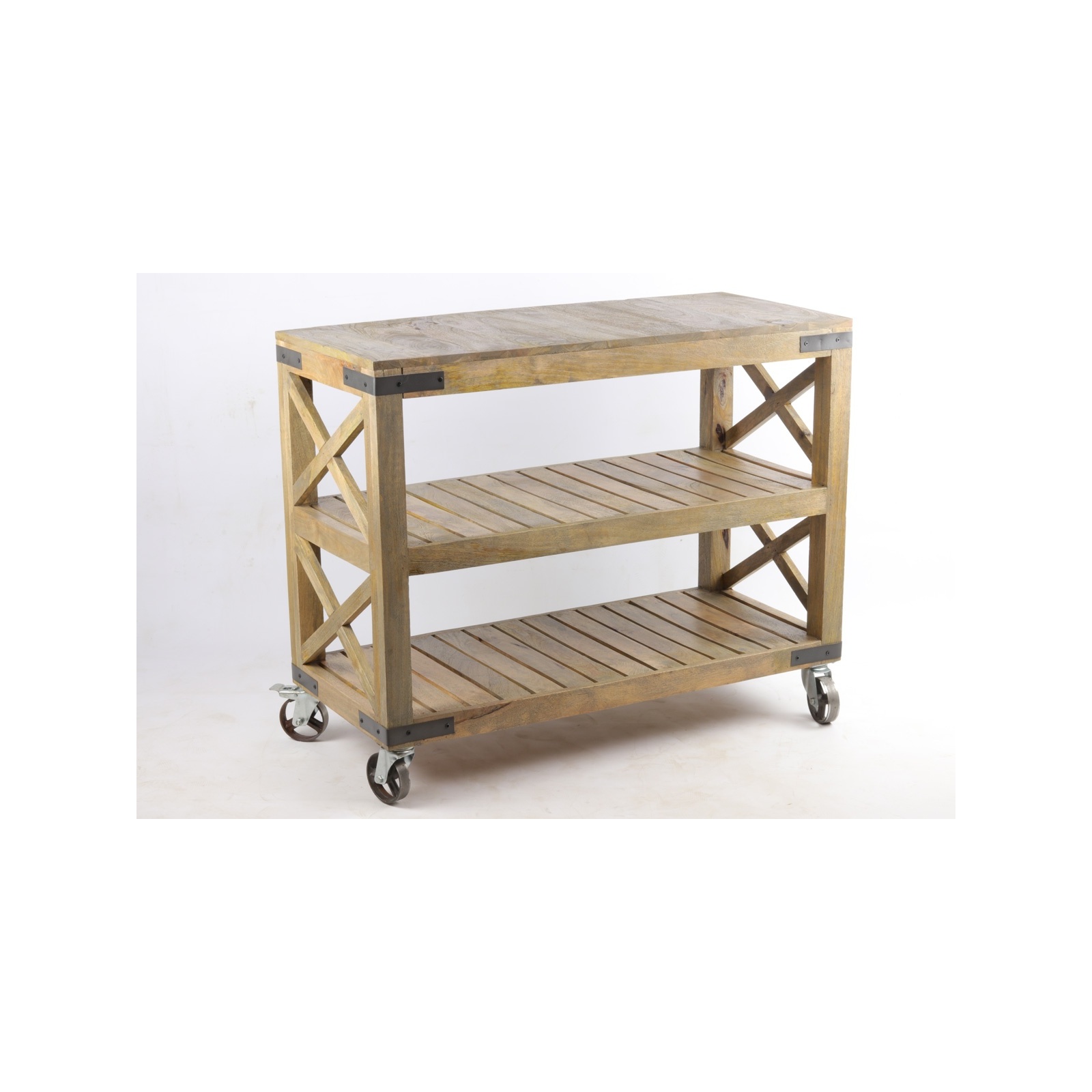 Console en bois sur Roulette In12