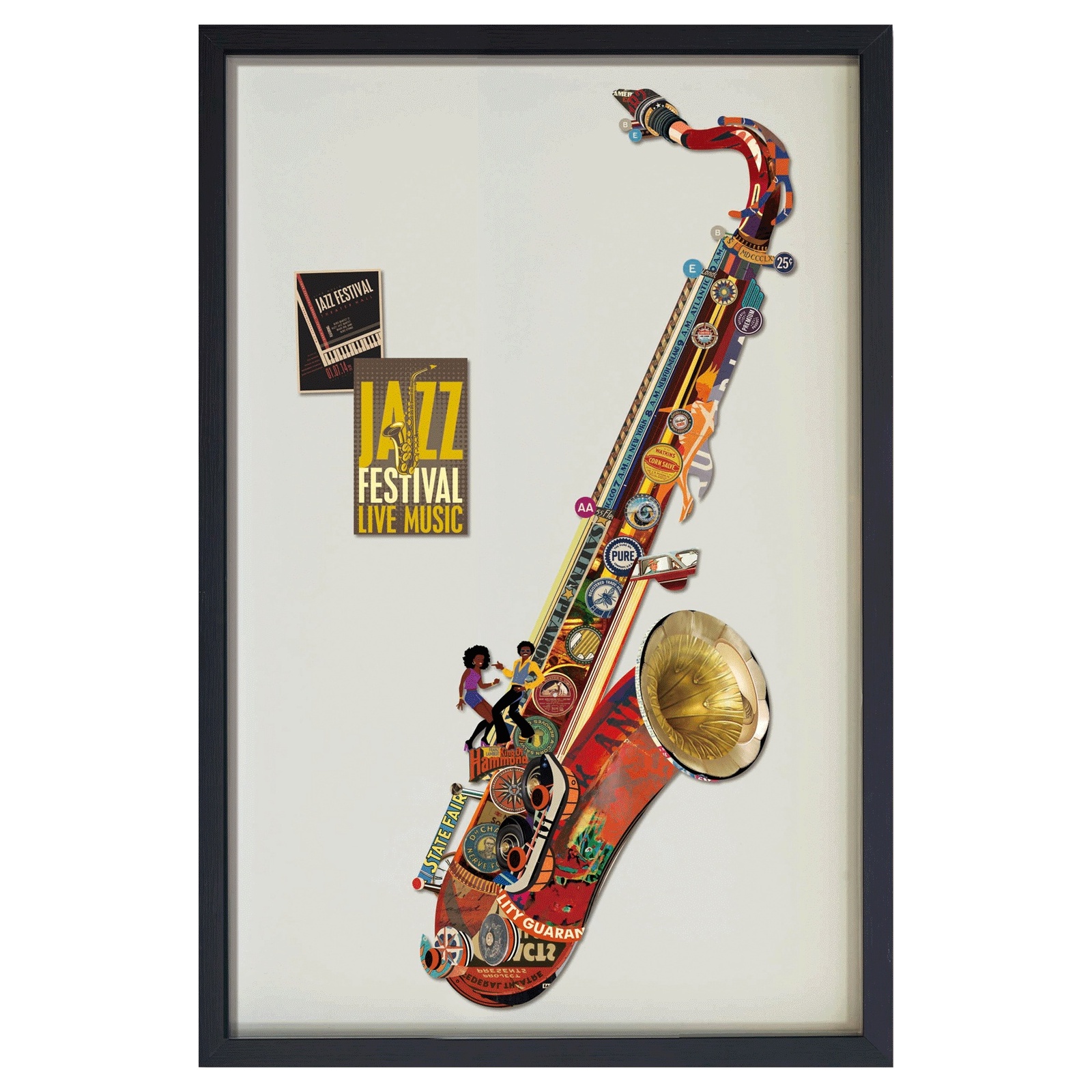 Tableau cadeau de saxophoniste de jazz