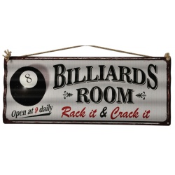 Plaque rectangulaire "billards"