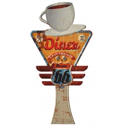 Plaque Mural "Diner Route 66"