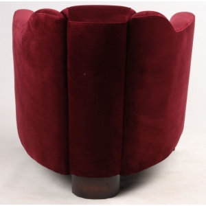 Fauteuil Gentleman Velvet rouge vin