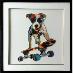 Chien sur Skate