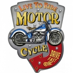 Plaque Led Live to Ride Motor