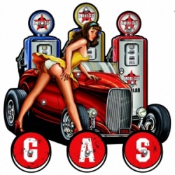 Plaque Led Gas Pin up