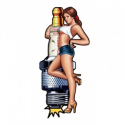 Grande plaque bougies Pin up