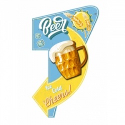 Plaque Beer Ice cold cheers