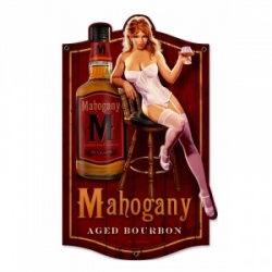 Plaque pin up Mahogany