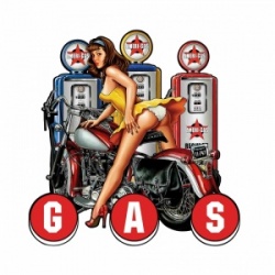 Plaque pinuup GAS Pompe essence