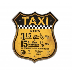 Plaque led taxi