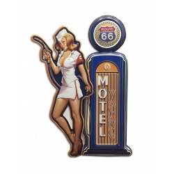 Plaque pin up pompe Motel vacancy
